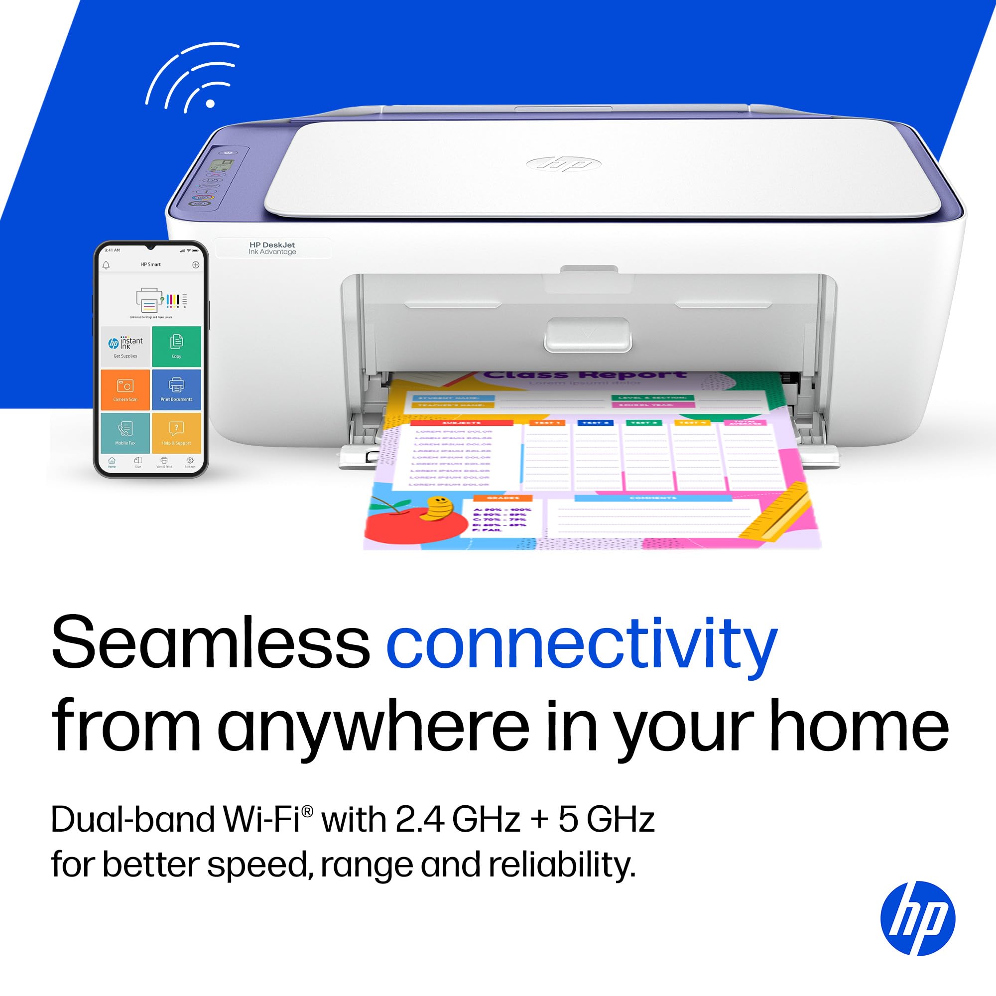 HP AI Capable Deskjet 2931 Printer | Dual Band WiFi (up to 10X Faster) All in One Colour Printer, Print/Scan/Copy, Print Speed up to 20 PPM — Amazon image 8