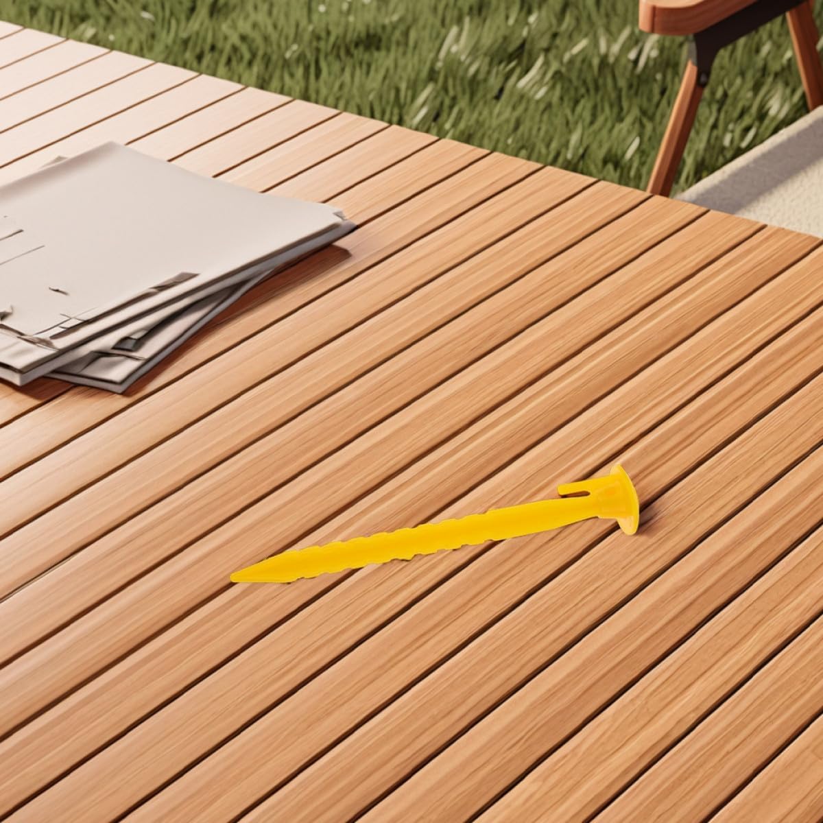 36pcs Plastic Camping Tent Stakes with Serrated Design, 23cm Heavy Duty Ground Pegs for Beach, Outdoor Shelter, Backpacking and Yard Anchoring