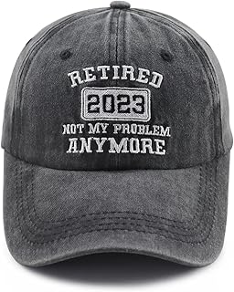 Retired 2023 Not My Problems Anymore Hat for Women Men, Funny Adjustable Cotton Embroidered Retirement Baseball Cap
