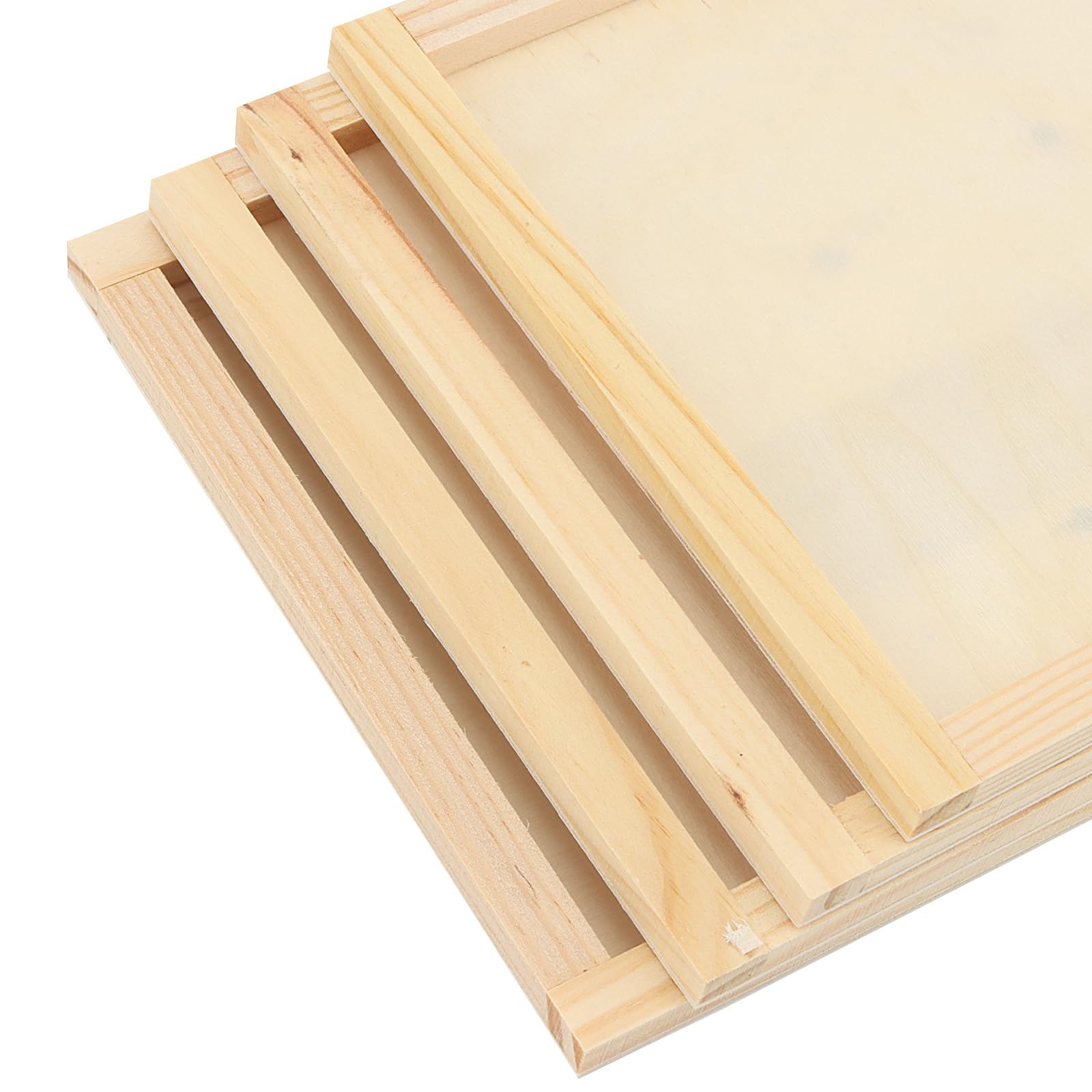 MANCHAP Pannelli in tela di legno 15x15x1 cm Quadrati da 15 cm per Pittura Disegno Artistico