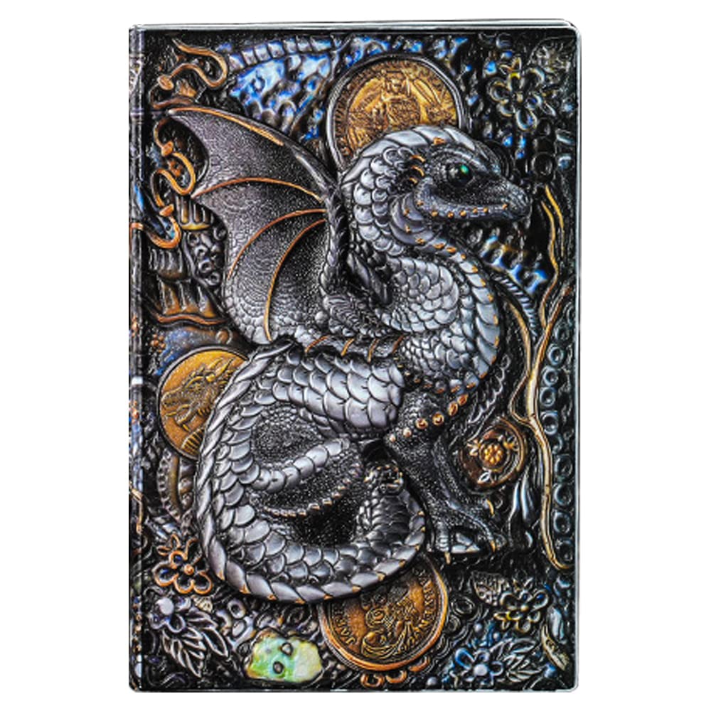 KAFENDA Embossed Leather Journal A5 3D Vintage Diary Hardcover Notebooks Travel Diary Journals for Women Journals for Men