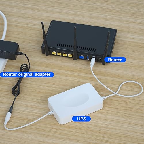 Miniatura 2 de Batería de reserva UPS de 15000 mAh, enrutador CC 12V/2A para el hogar, fuente de alimentación ininterrumpida para tira de luz LED, cámara CCTV,