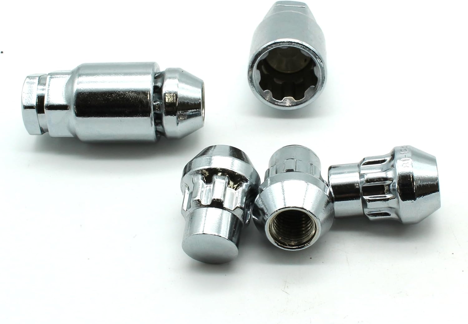 TEMO Anti Theft Wheel Lock Lugnut Key Set 12mm (15/32 Inch) x 1.50mm (1/16 Inch) Thread Size (Pack of 4 + 2 Keys)