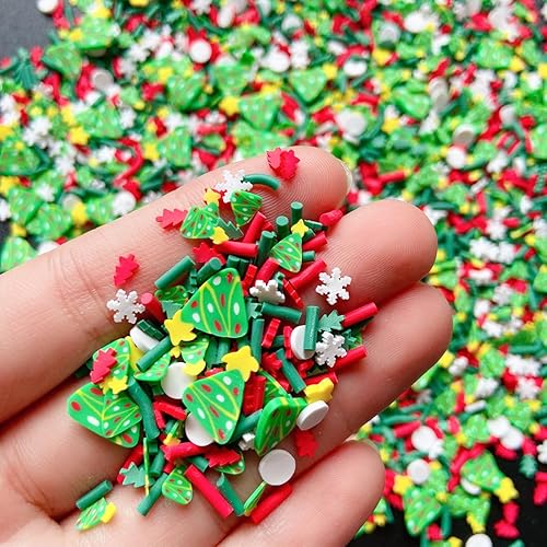 Miniatura 3 de EHOPE Gránulos falsos de Navidad, chispas de caramelo falso, gránulos de arcilla, chispas de polímero, rodajas de arcilla polimérica para arte de