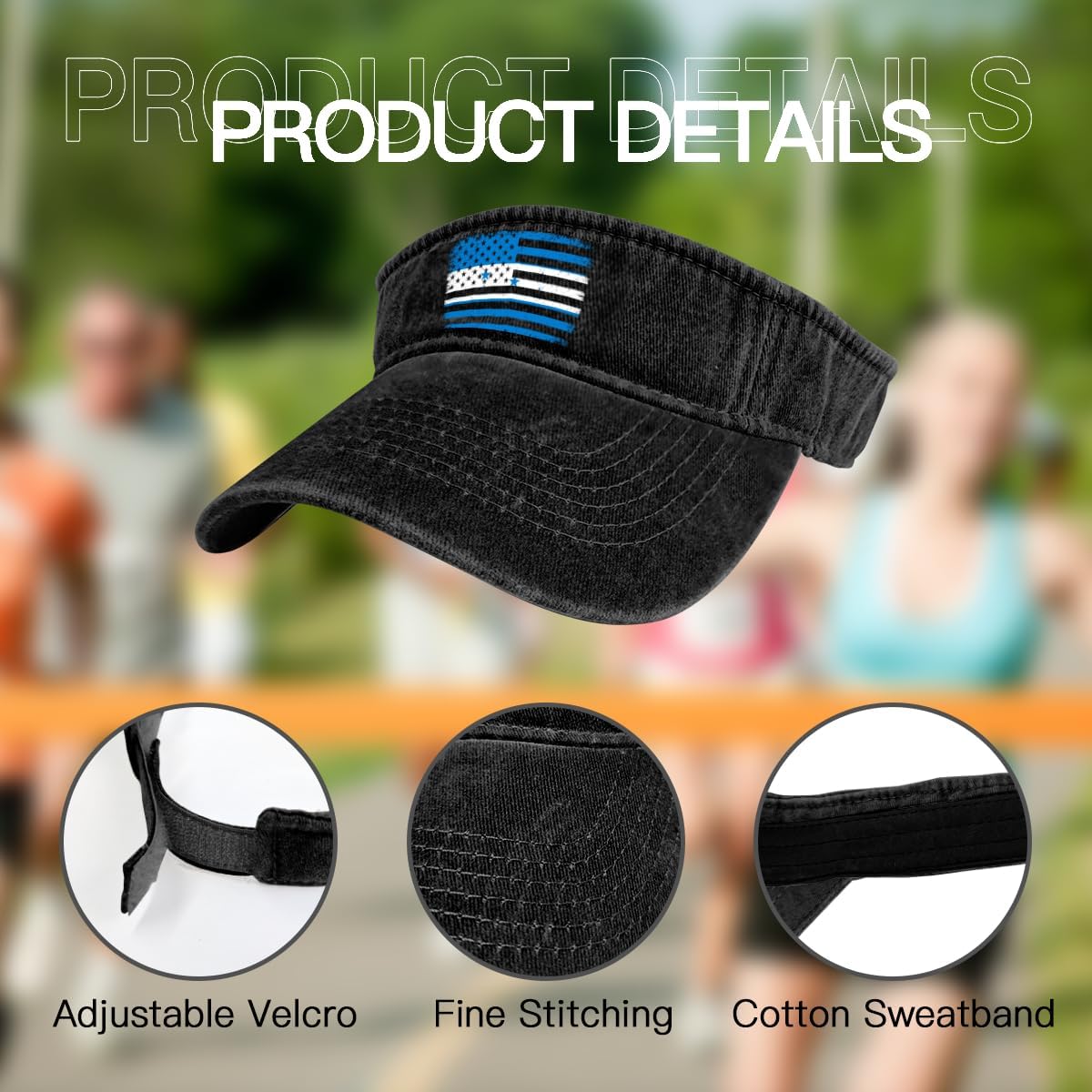 Visor Hat for Women and Men,Adjustable Sports Sun Visor Hats for Tennis Golf Running Cap - Image 4