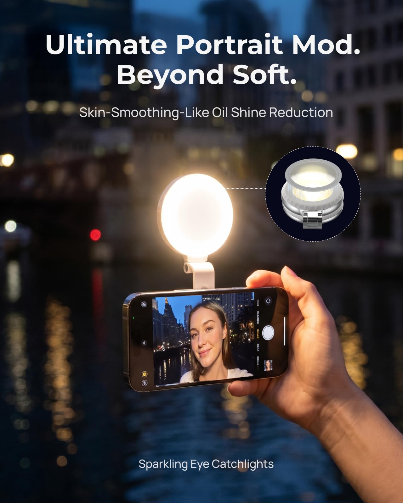 TELESIN Aura Zoom Fill Light, Luce Zoom Smartphone per Creator