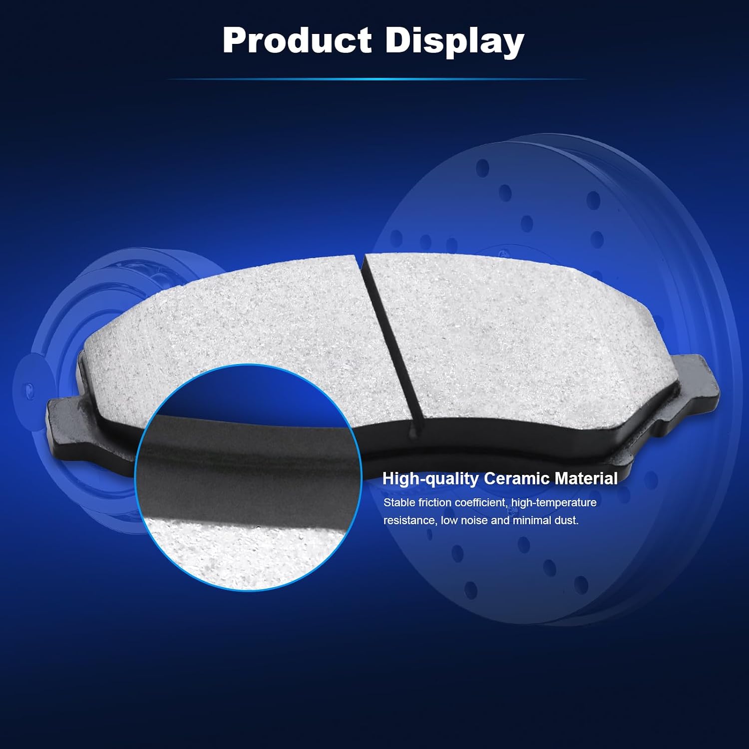 Front Disc Brake Rotors & Pads for Chrysler Town & Country 2008-2016 for Dodge Grand Caravan Journey 2008-2016 for Ram C/V 2012-2015 for VW Volkswagen Routan 2009-2014 Replace# 53051 D1273