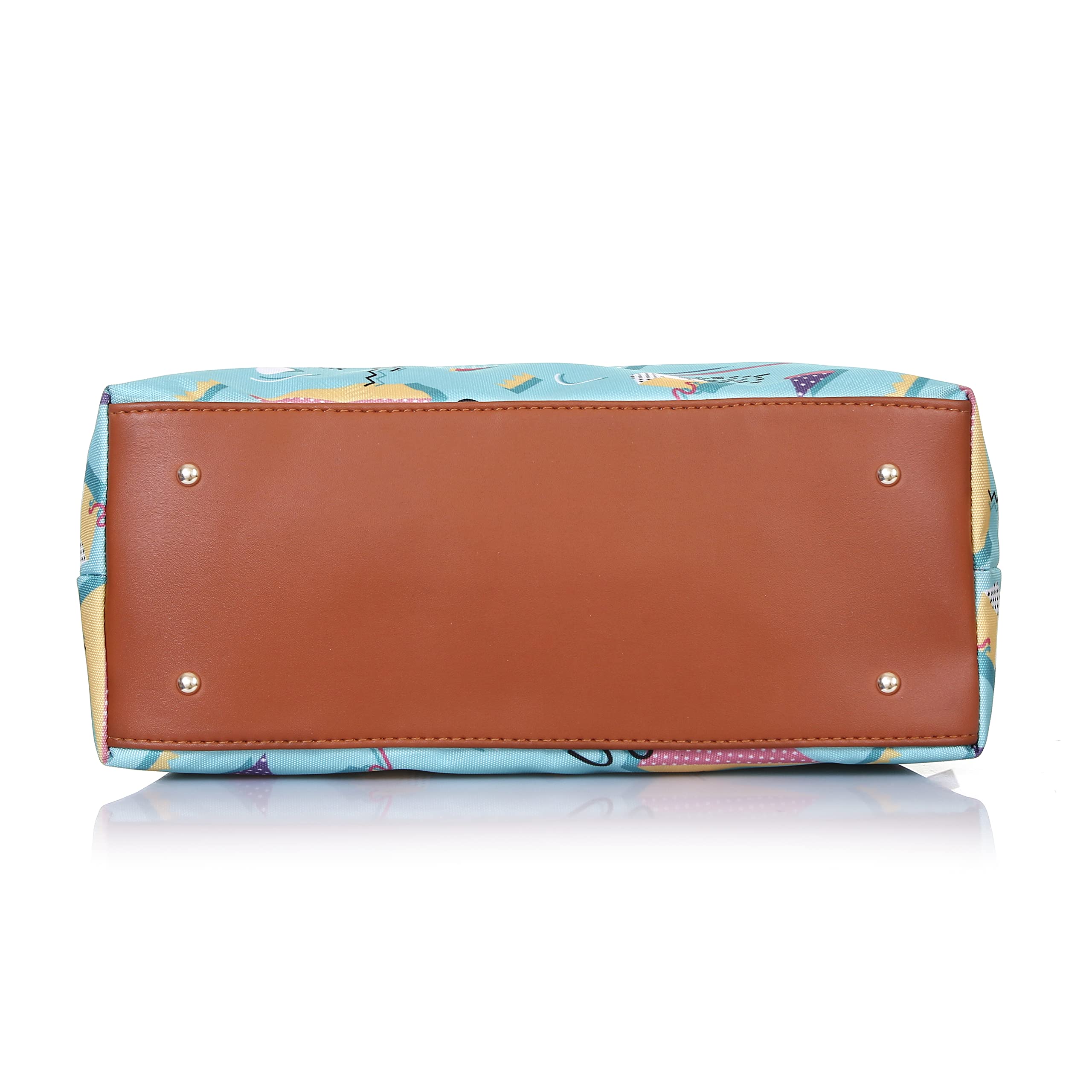 SHAMRIZ Stylish Multicolor Printed Women's Shoulder Office Bag With Laptop Compartment | Handbag (Sea-Green) 2