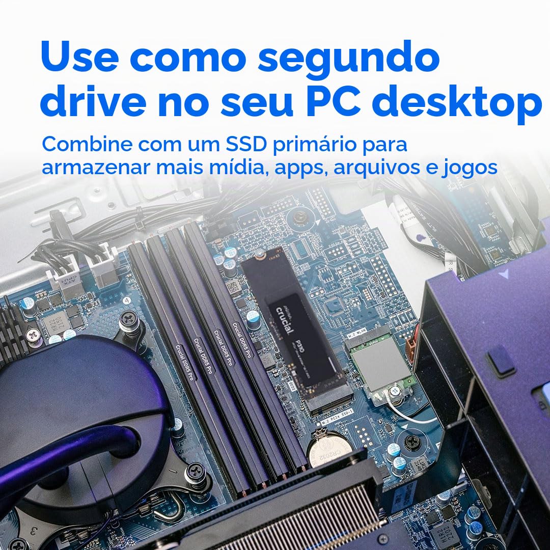 Crucial SSD P310 1TB 2280 PCIe Gen4 3D NAND NVMe M.2 – Até 7.100