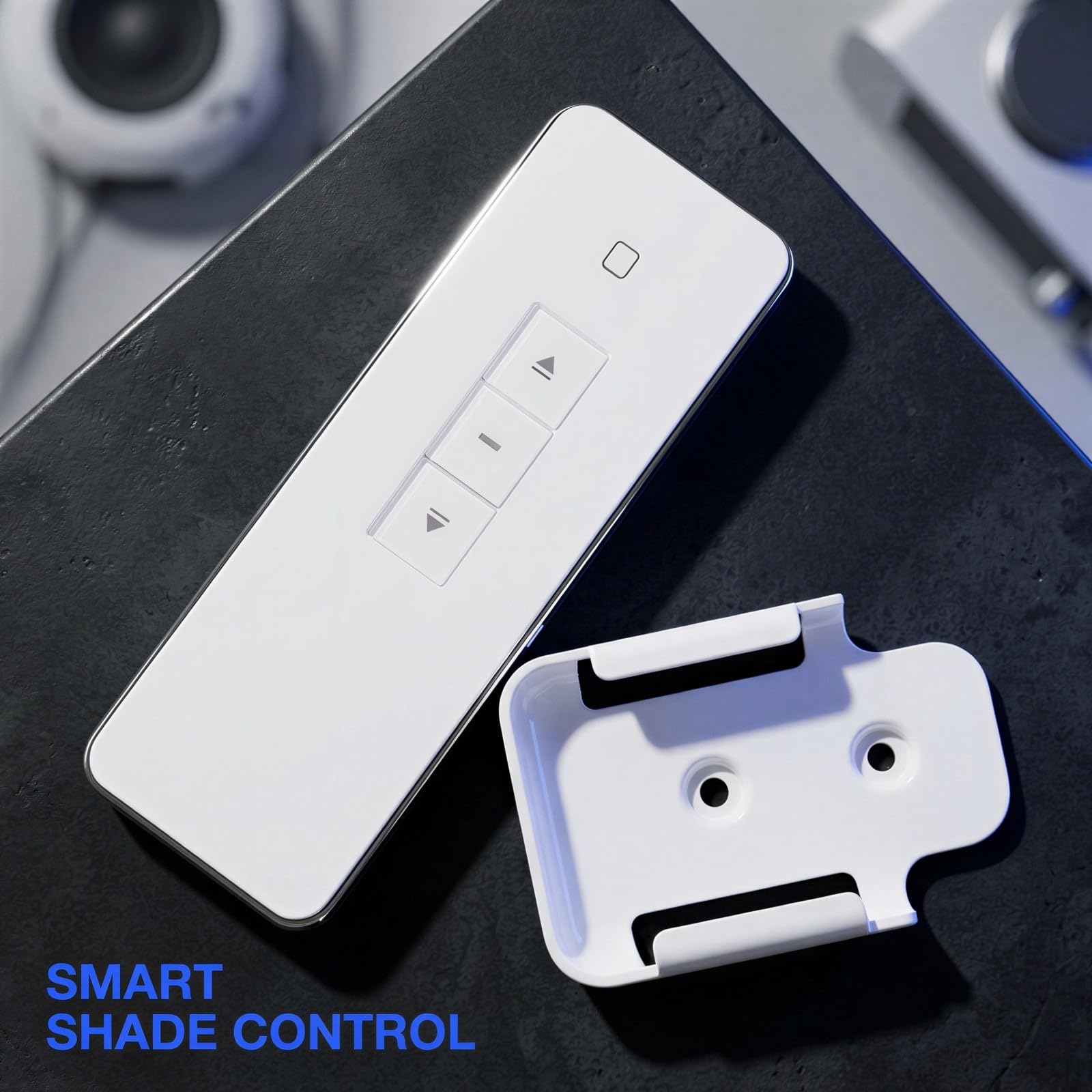Télécommande pour Stores Compatible avec Le contrôleur WiFi Tuya, Design à 3 Boutons et Support Mural, télécommande Intelligente pour Rideaux motorisés, Volets roulants, Portes et fenêtres