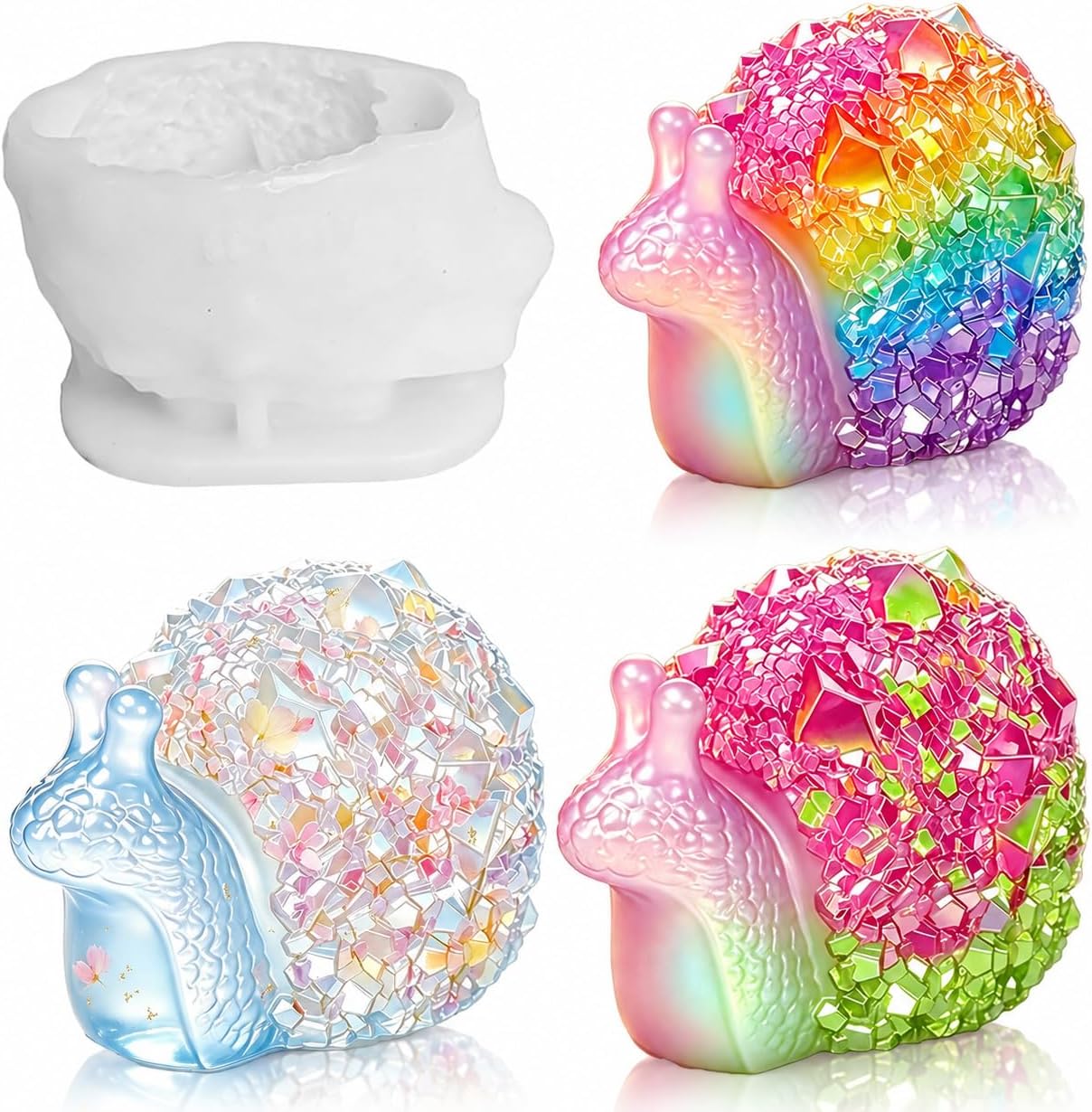 Crystal Snail Resin Molds, 3D Animal Silicone Mold for Epoxy Resin