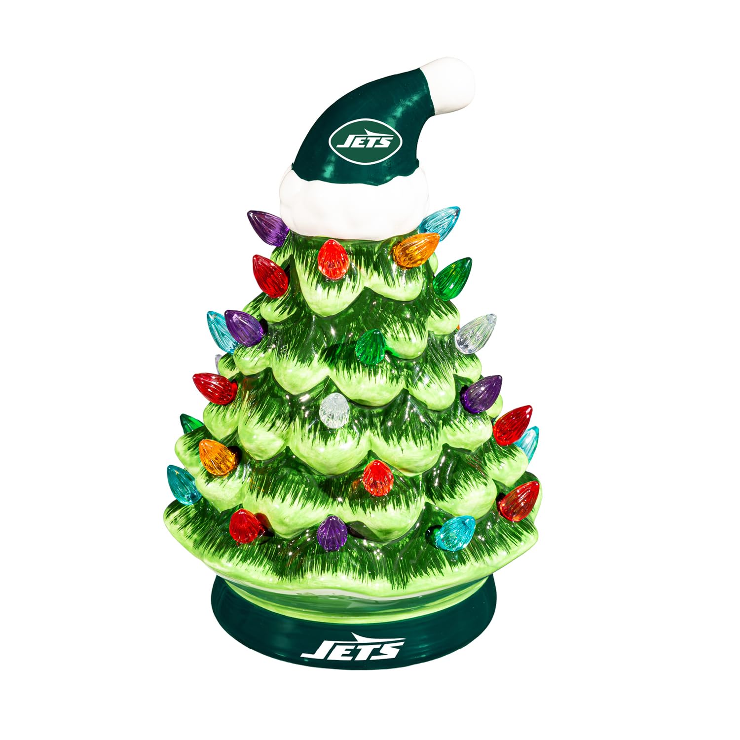 Amazon.com: NFL New York Jets Ceramic Christmas Trees That Light