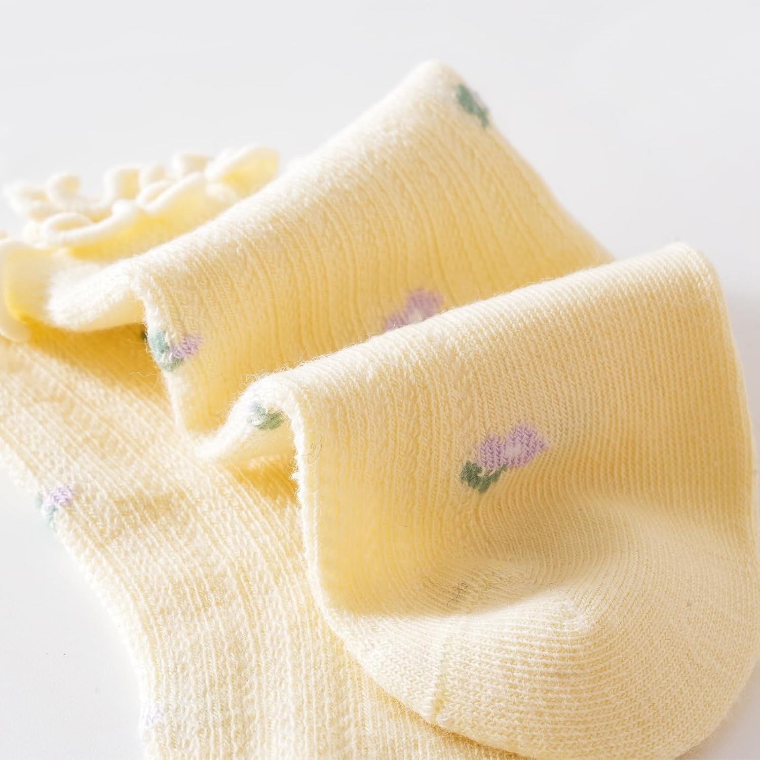 Zumou Toddler Lace Socks Girls Ruffle Eyelet Frilly Princess for Baby Little Kids - Image 7