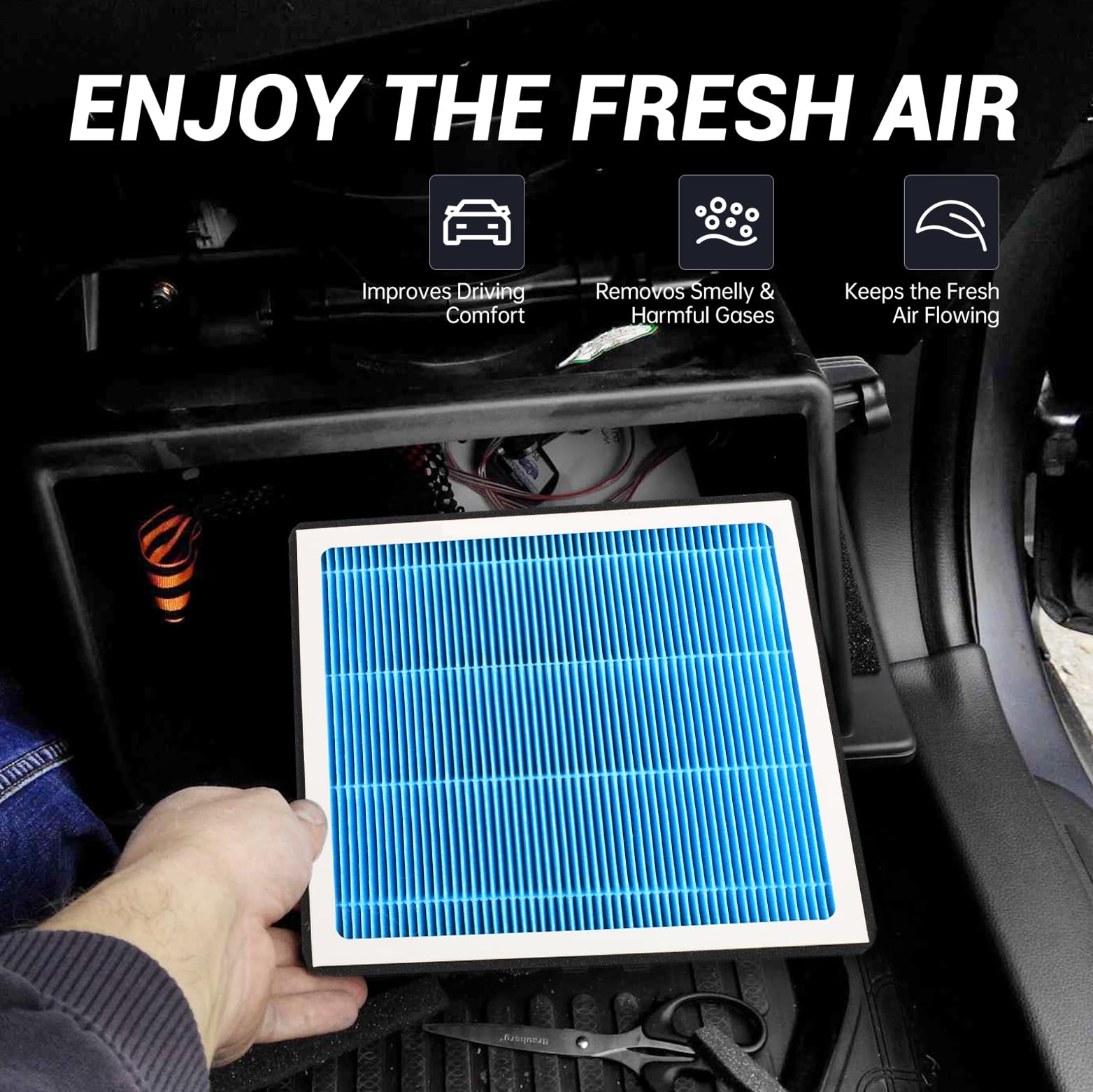 H10285 - Filtro de aire de cabina de repuesto para modelos Jaguar, Land Rover, Pontiac, Scion, Subaru, Lexus y Toyota - 87139-48020/87139-50100