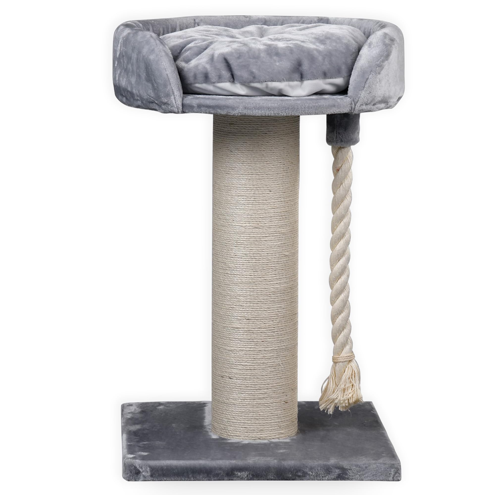 RHRQuality Chartreux large cat scratching post, sturdy XXL, 18 kg, sisal post diameter 20 cm, for large cats, light grey