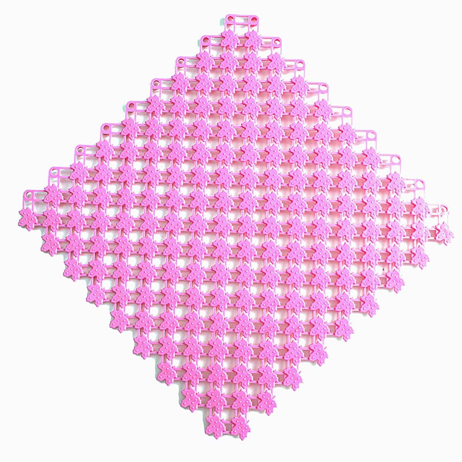 Tapis de douche antidérapant lavable en machine lot de 4 tapis de bain rose 25x25cm