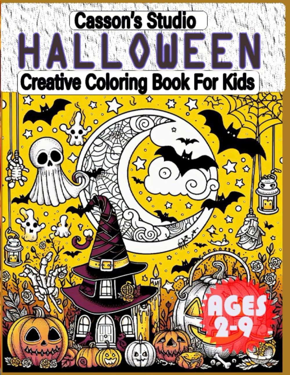 Casson's Studio Halloween Creative Coloring Book for Kids