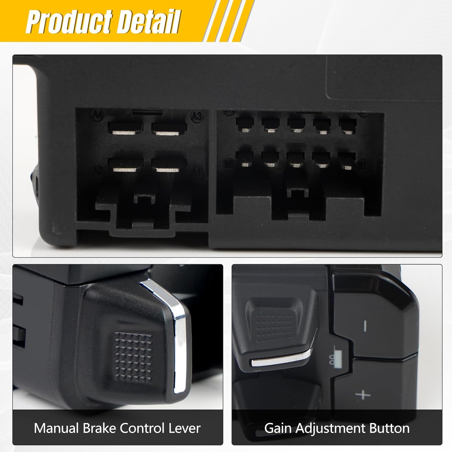 BHB Trailer Brake Control Module Switch kit Compatible with Dodge Ram 1500 DT 2019 2020 2021 2022 2023 in-Dash Trailer Brake Controller Replace 82215278 82215278AE 82215278AD 82215278AC