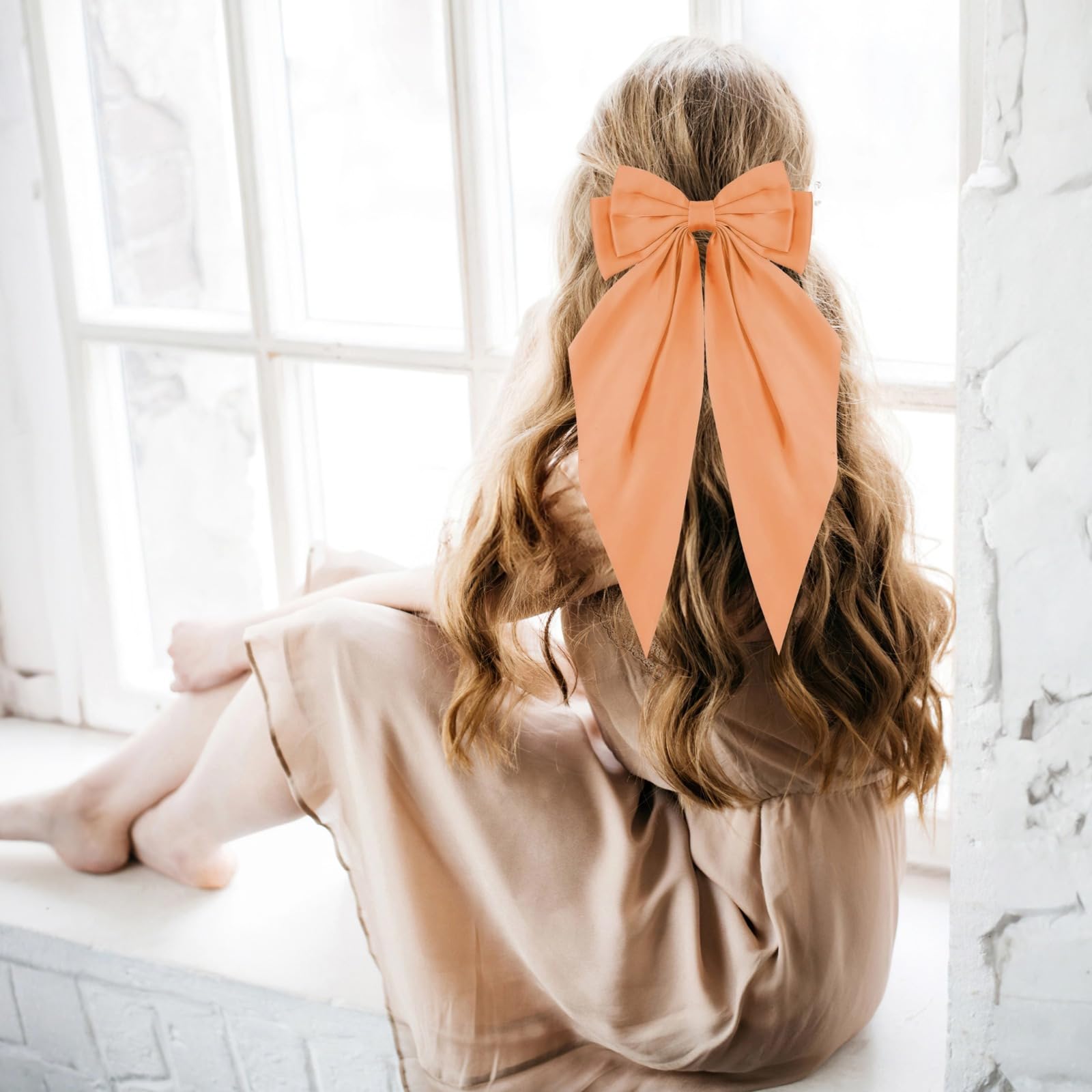 24 Satin-Haarschleifen-Set, große rutschfeste Clips, 12 Stück-A & 12 Stück-B, perfekt für Frauen-Styling