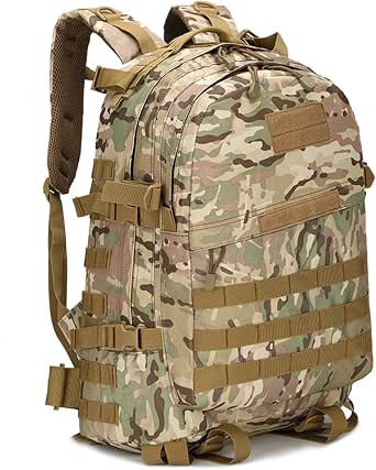 Zaino Tattico Militare 30L – Assault Pack 3 Giorni Con Sistema MOLLE, In Poliestere 900D Impermeabile, Per Laptop 15", Trekking, Sopravvivenza, Outdoor, Nero