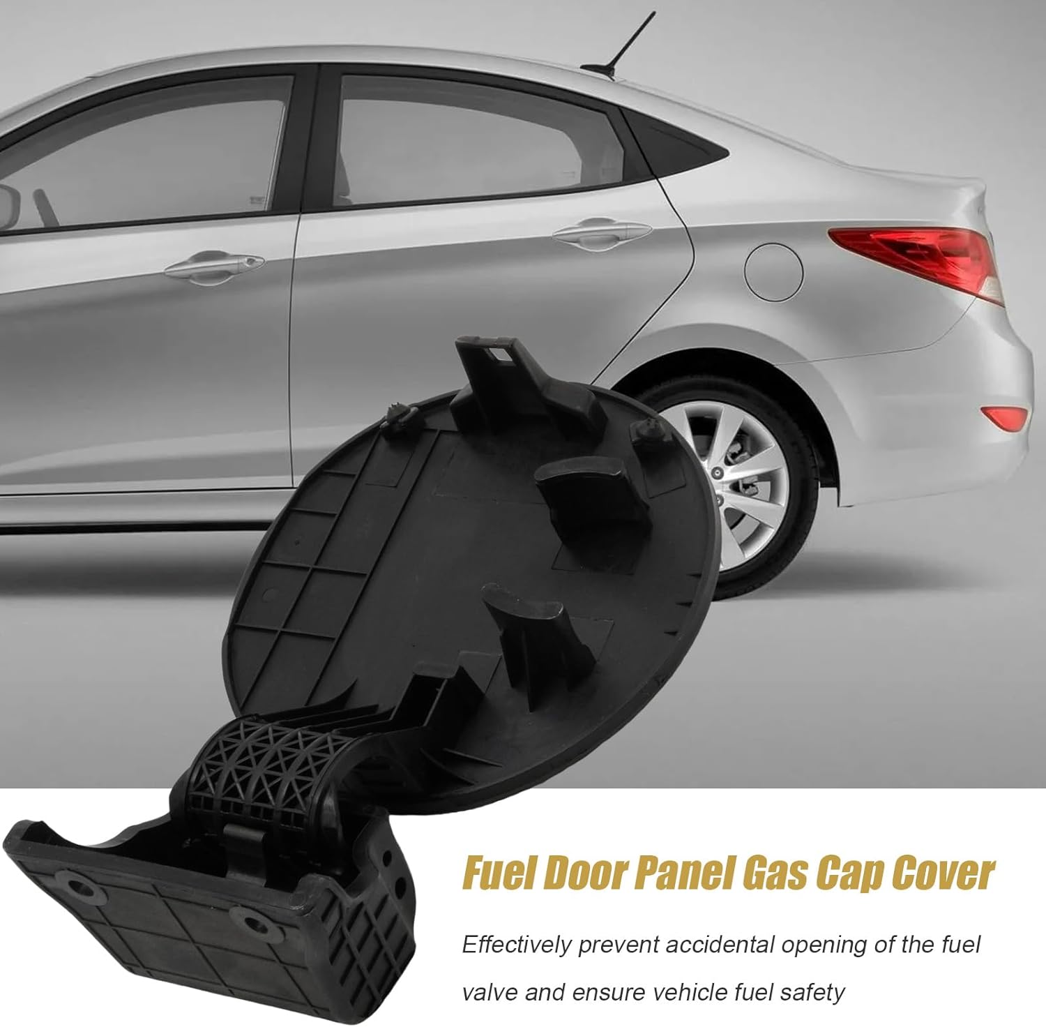 Anxingo 69510-0U000 Fuel Door Panel Gas Cap Cover, Replacement for Hyundai Accent Sedan 2012-2017, Replaces 695100U000