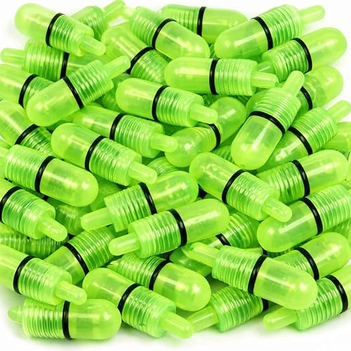LED Fishing Float Bobbers, Battery Powered, High Brightness Night Fishing Lights, Easy Clip-On 10/20/50/100 Pieces
