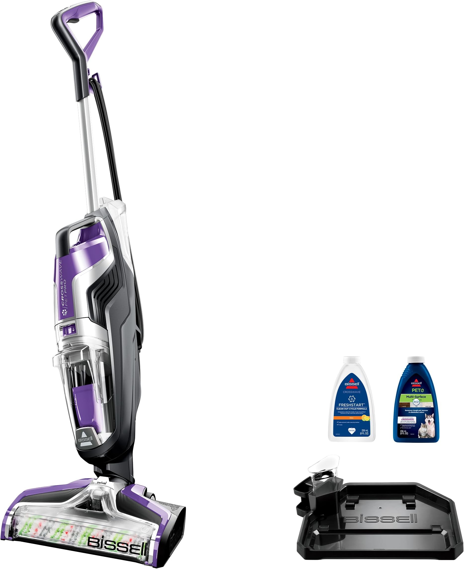 Bissell Crosswave Pet Pro All in One Wet Dry Vacuum Cleaner and Mop for Hard floors and Area Rugs, 2306A