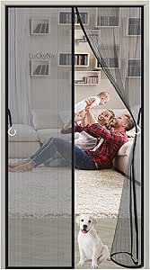 Magnetisch gordijn voor deur, 100 x 255 cm, vliegengaas met versterkt Magnetisch gordijn voor deur, 100 x 255 cm, vliegengaas met versterkt