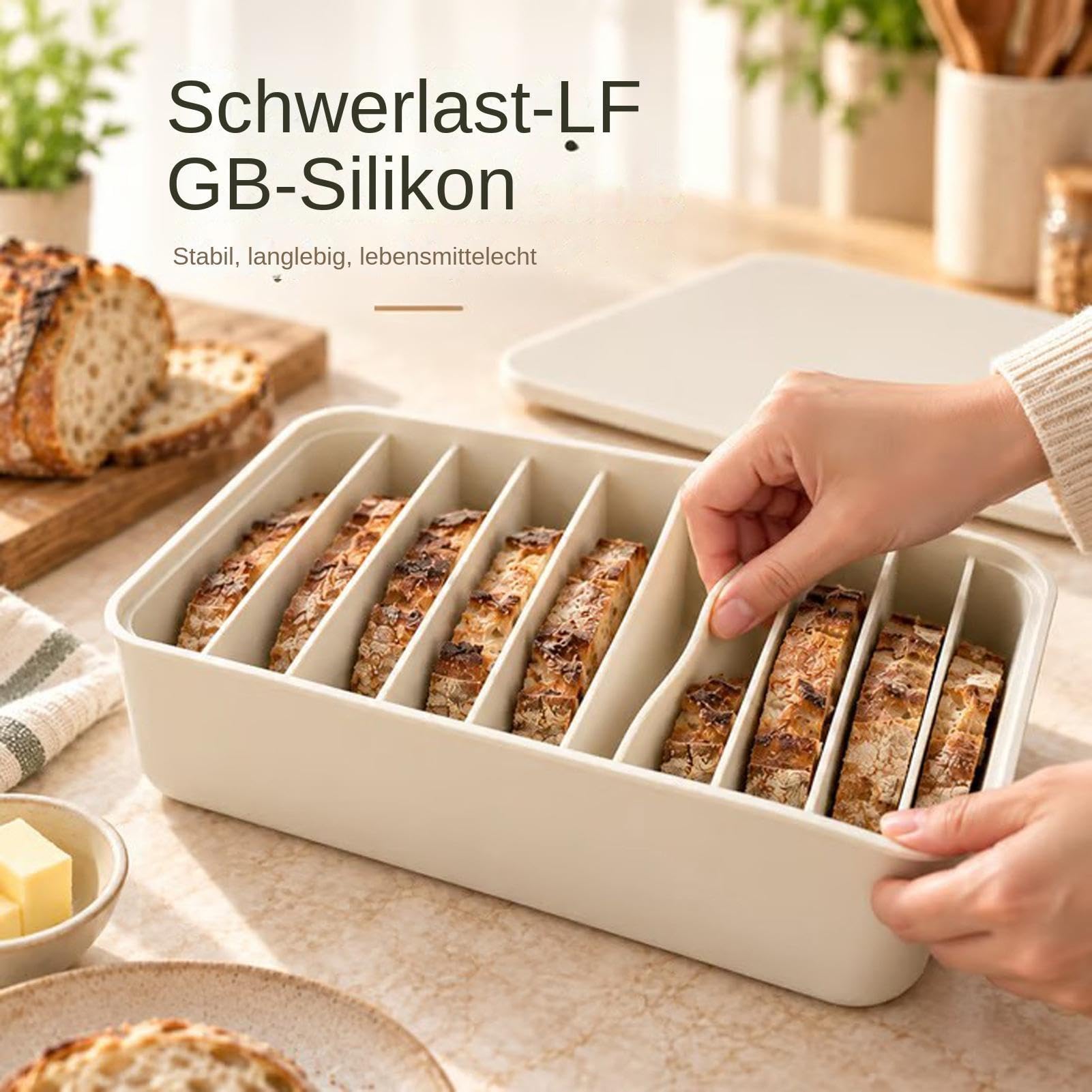 Generisch Brot-Gefrierbox aus Silikon mit 11 Fächern, Aufbewahrungsbehälter