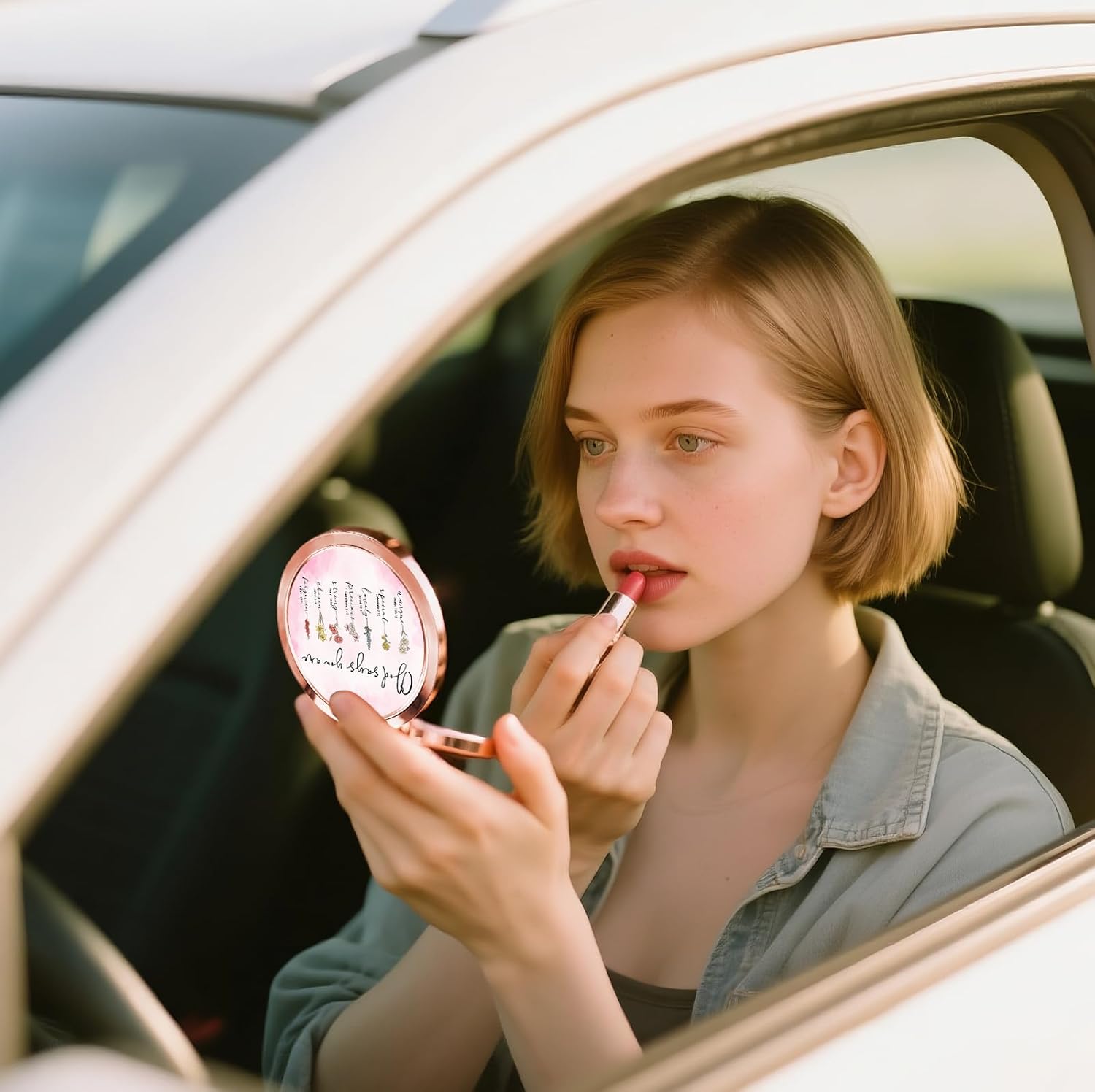 GAOLZIUY Christian Gifts for Women, Inspirational Gifts, Rose Gold Bible Compact Mirror, Religious Gifts for Her, Verse Makeup Mirror, Spiritual Gifts for Mom Sister Friend Grandma Coworker - Image 4