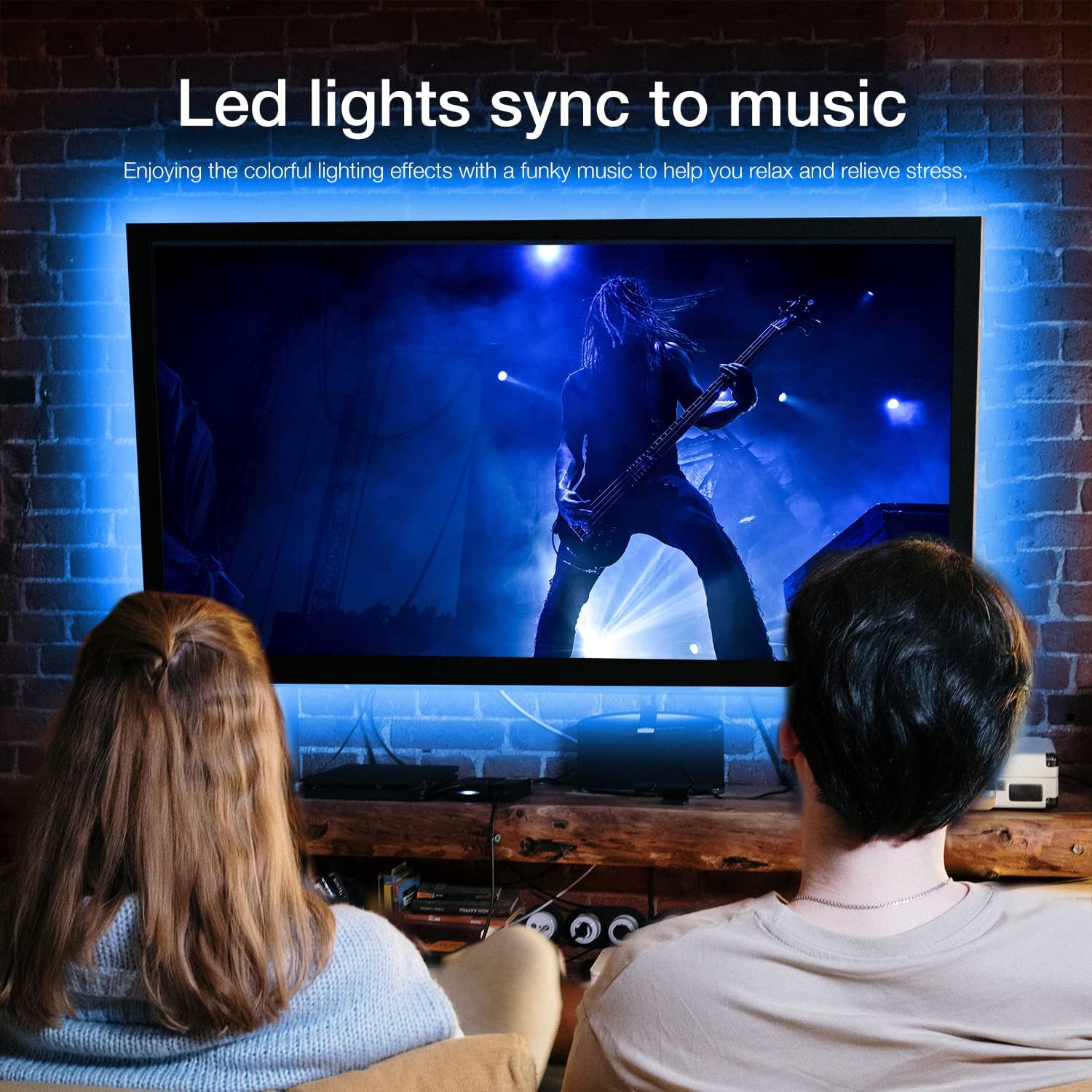 DAYBETTER Led Lights for TV 55 inch,12.5 ft TV Led Backlight 65 inch TV Led Lights,USB Led Strip Lights for TV 55-65 inch with Remote,TV Lights Behind Change with TV,Ambient Lighting,Gaming Room Decor