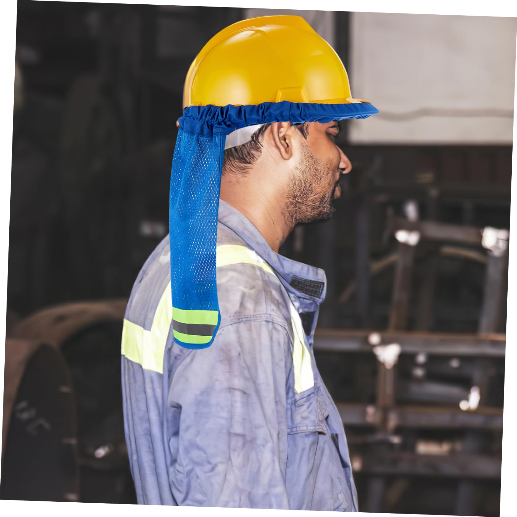 Mikikit Summer Sun Protection Hat Neck Guard Reflective Strips for Outdoor Activities