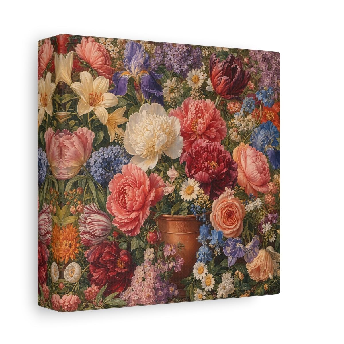 Tableau fleurs multicolores 15x15 cm, l'idée cadeau idéale pour déco salon - 8