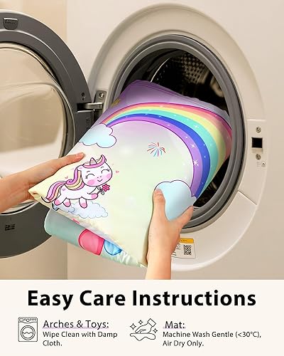 Miniatura 6 de Looxii Alfombra de juego para bebé, gimnasio para bebés, 8 en 1, actividad de Playmate para bebé, tiempo boca abajo, color rosa