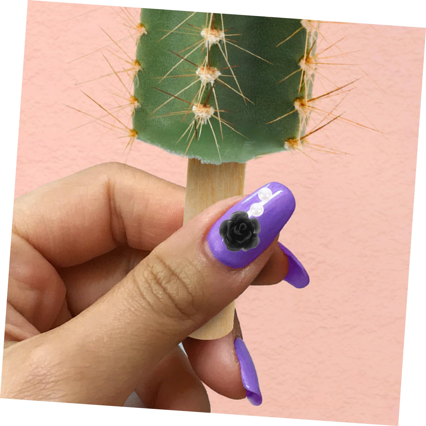 VICASKY DIY Nail Charms 2 Sets Nail Gems Flowers Manicure Gems for Women Art Decorations