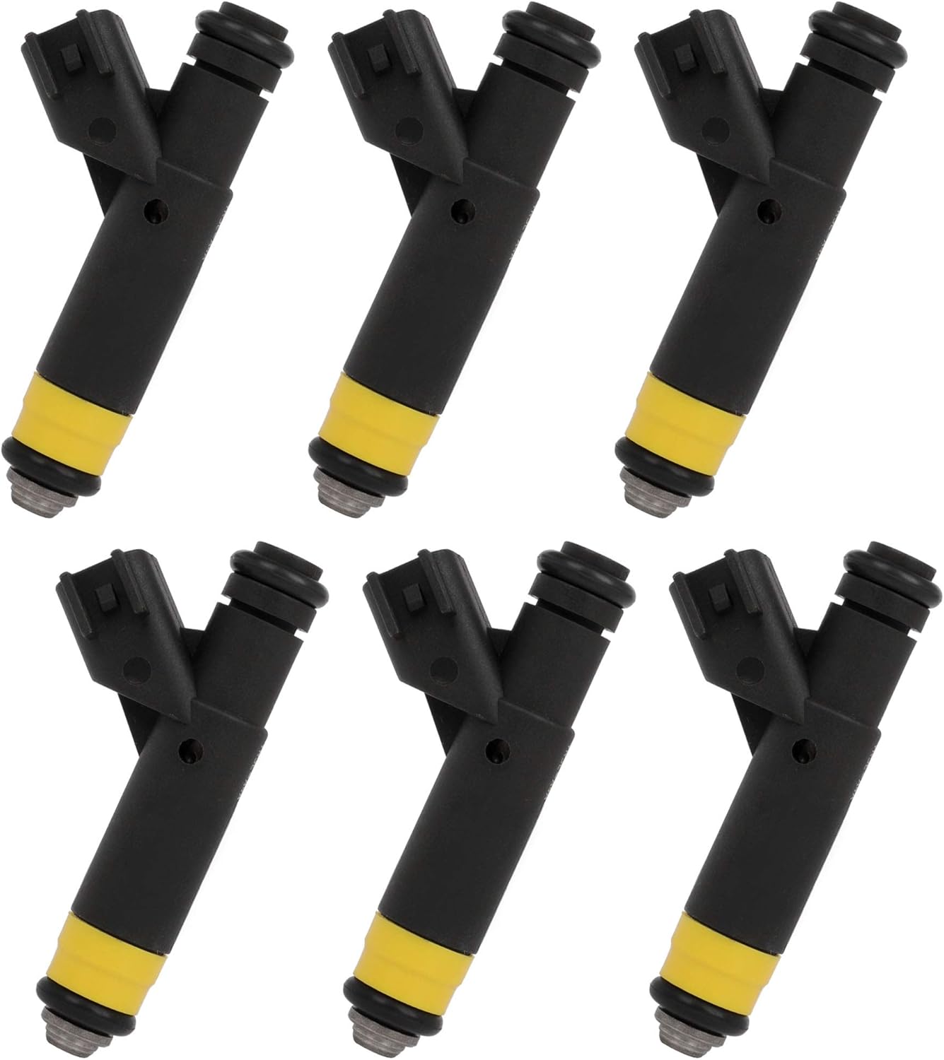 6pcs Fuel Injectors 822-11162 Fit for 2001-2003 for Ford for F-150 4.2L, 2004 for Ford for F-150 Heritage 4.2L, 2000-2001 for Ford for Mustang 3.8L, 1 Holes