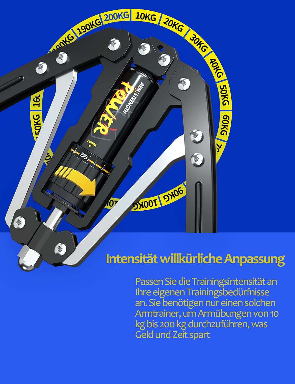 LS&GHY Power Twister - Barra de entrenamiento de musculación (ajustable, 10 - 200 kg, para fuerza del brazo, pecho, hombros, antebrazos, abdominales, fitness)