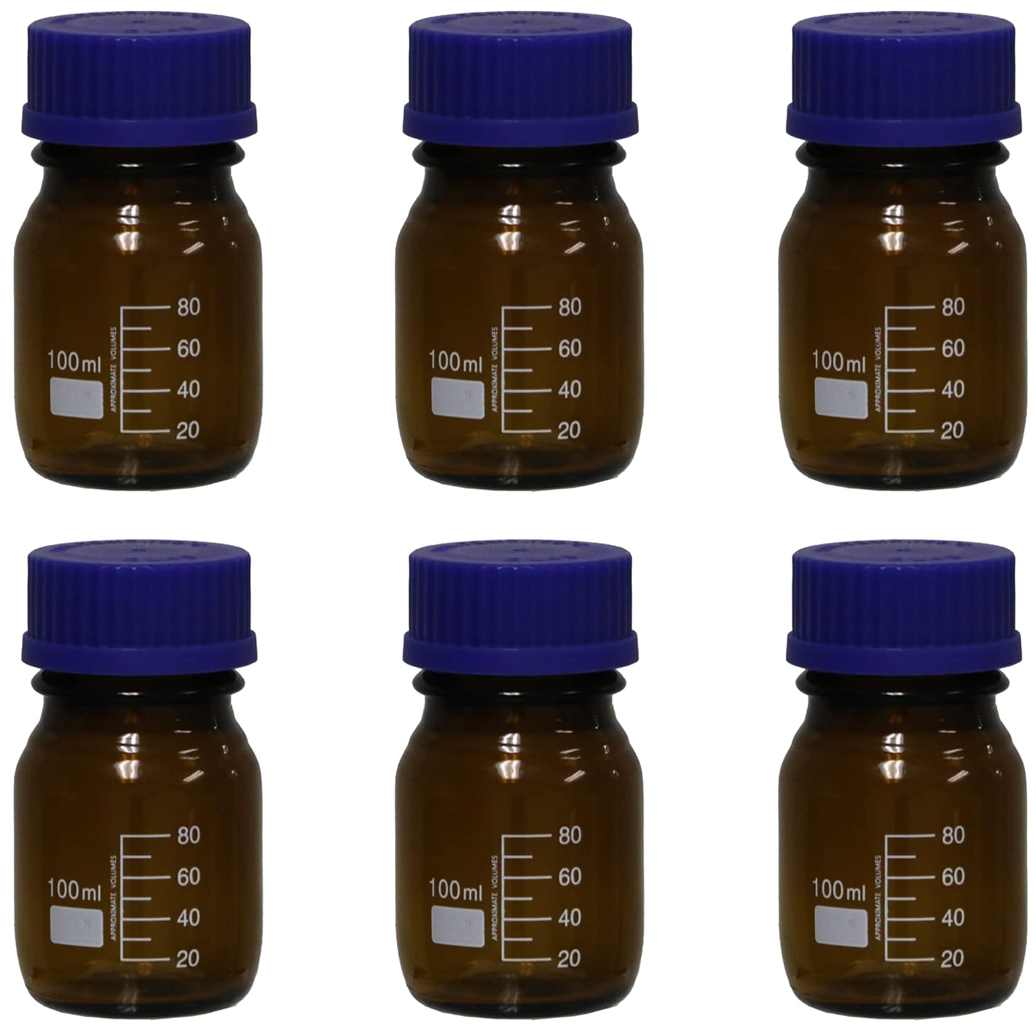 Karter Scientific 2000ml Low Actinic, Amber, Glass Round Media Storage Bottle with Screw Cap, 254L4 (Single)