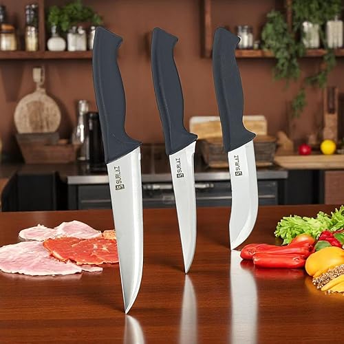 Miniatura 6 de Cuchillo de chef y carnicero ultra afilado, mango ergonómico antideslizante, cuchillos de cocina profesionales multiusos para carne, verduras y más