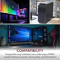 Vista 4 de A-Tech 8GB DDR4 2400MHz DIMM PC4-19200 UDIMM Non-ECC 2Rx8 1.2V CL17 288-Pin Módulo de actualización de memoria RAM para computadora de escritorio