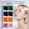 Red Light Therapy Mask for Face - Cordless LED Light Therapy Mask with 7 Colors, USB-C Rechargeable, Infrared & Near-Infrared for Skin Care, Home, Travel, Yoga, Sleep
