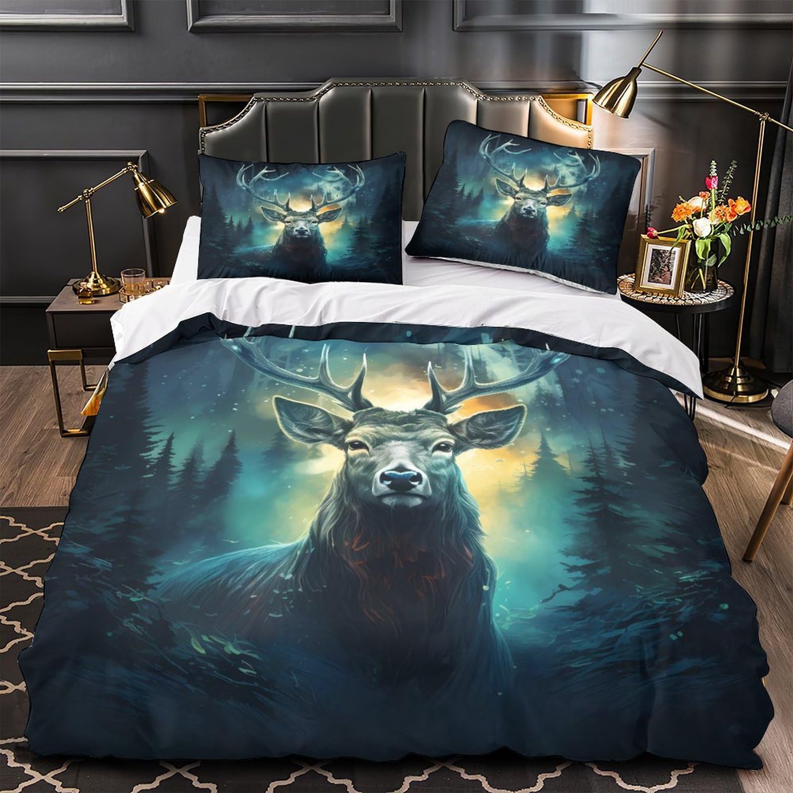 Housse de couette hypoallergénique microfibre douce 3D
