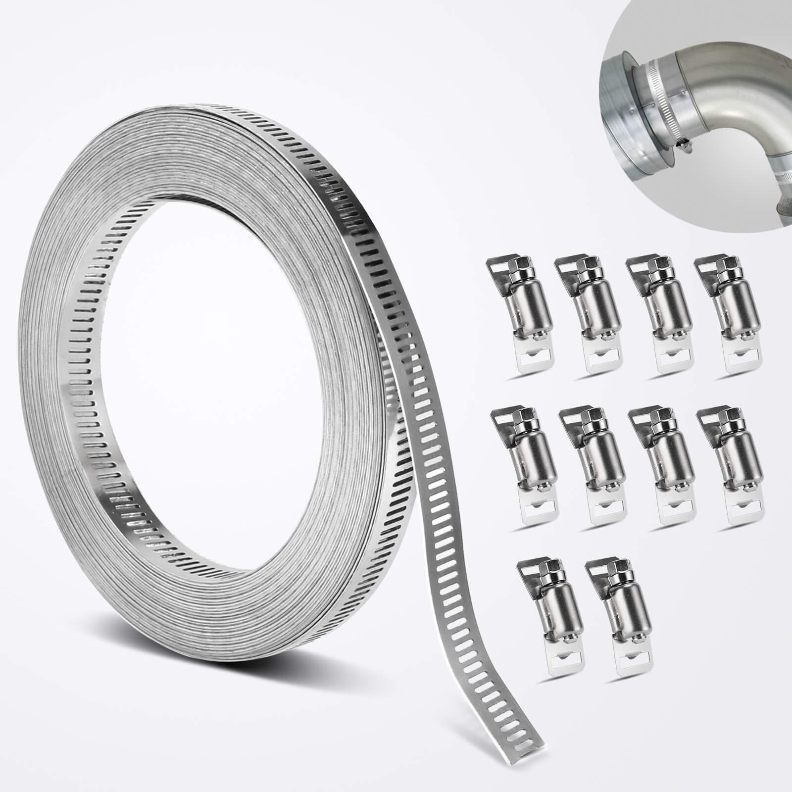 Buy Adjustable Hose Clamp Band Clamp 304 Stainless Steel Clamp Strap