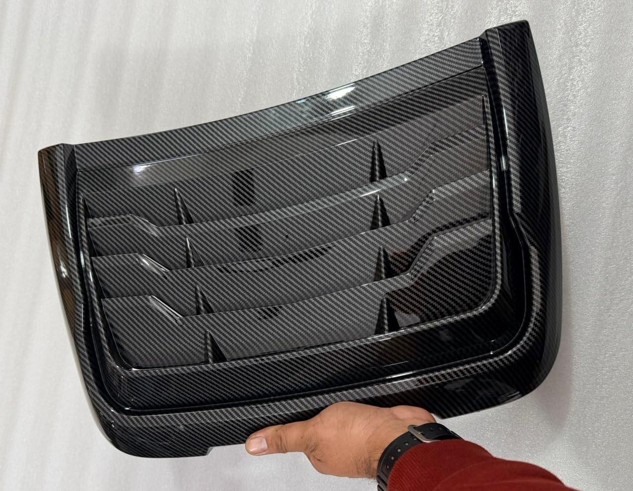 Bonnet Vent Cover Decortive Air Flow Intake Hood Scoop Bonnet Vent Cover Enhance Your Ride's Look With Stylish Car Accessory Compatible With All Car's & SUV's Universal (M2'BLACK BONNET SCOOP)