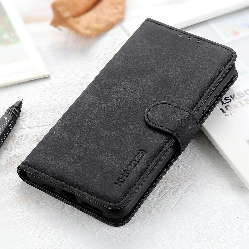 Custodia In Pelle Magnetica Per Wiko View 5 E View 5 Plus, Cover Flip Con Portafoglio E Funzione Cavalletto, Colore Marrone