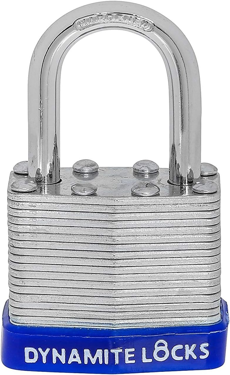 Lot of 48, 1.5 Inches or 40mm Heavy Duty Laminated Padlock, Double Locking Keyed Alike, 40mm Short Shank Laminated Steel Padlocks Locks w/ 2 Keys Security (48)