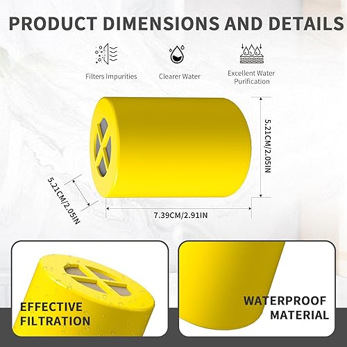 Miniatura 2 de Filtro de repuesto compatible con cabezales de ducha y filtros de ducha filtrados Afina (paquete de 2)