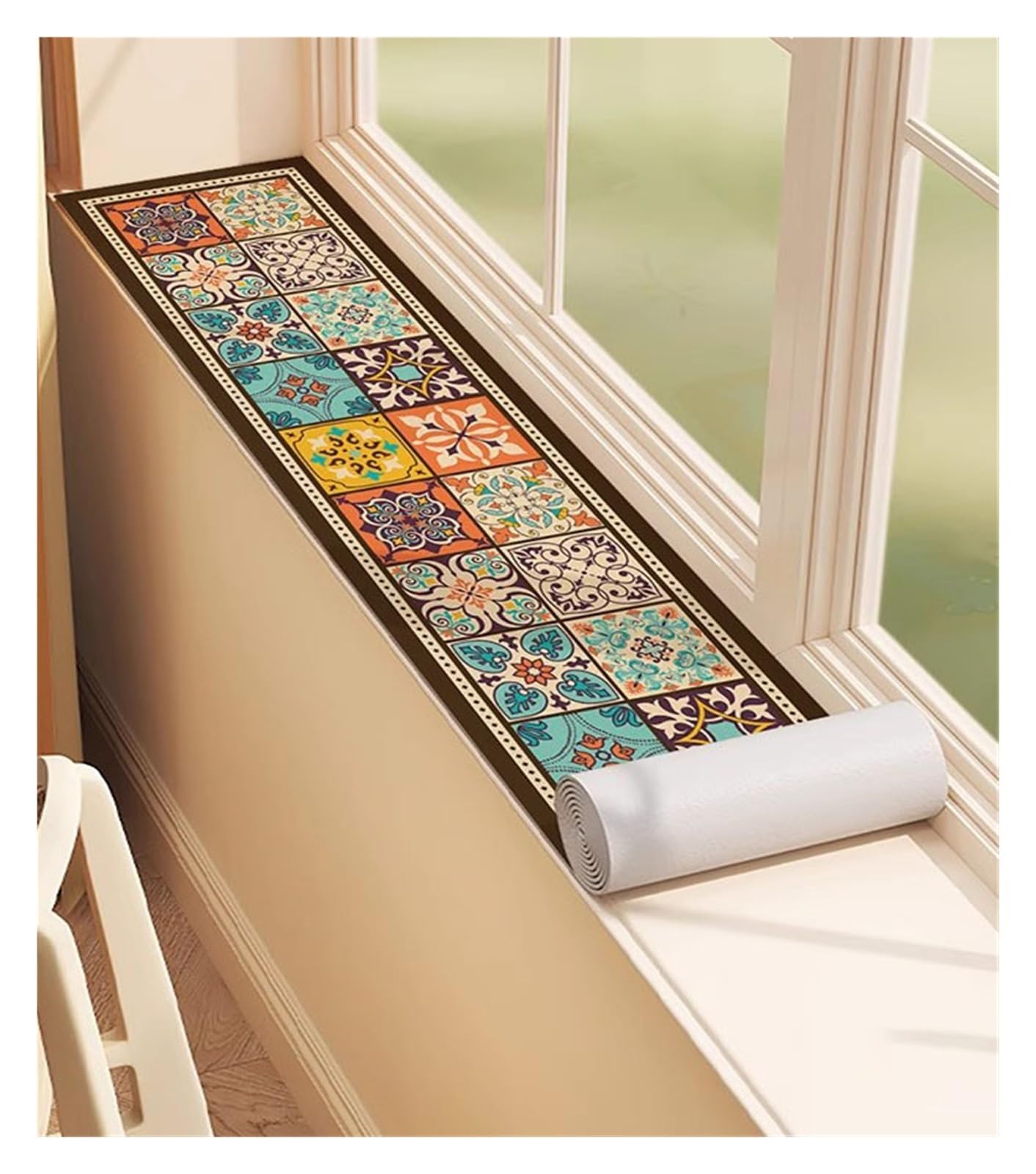 Coussin décoratif pour baie vitrée tapis de remplacement de fenêtre matelas balcon 150x20cm