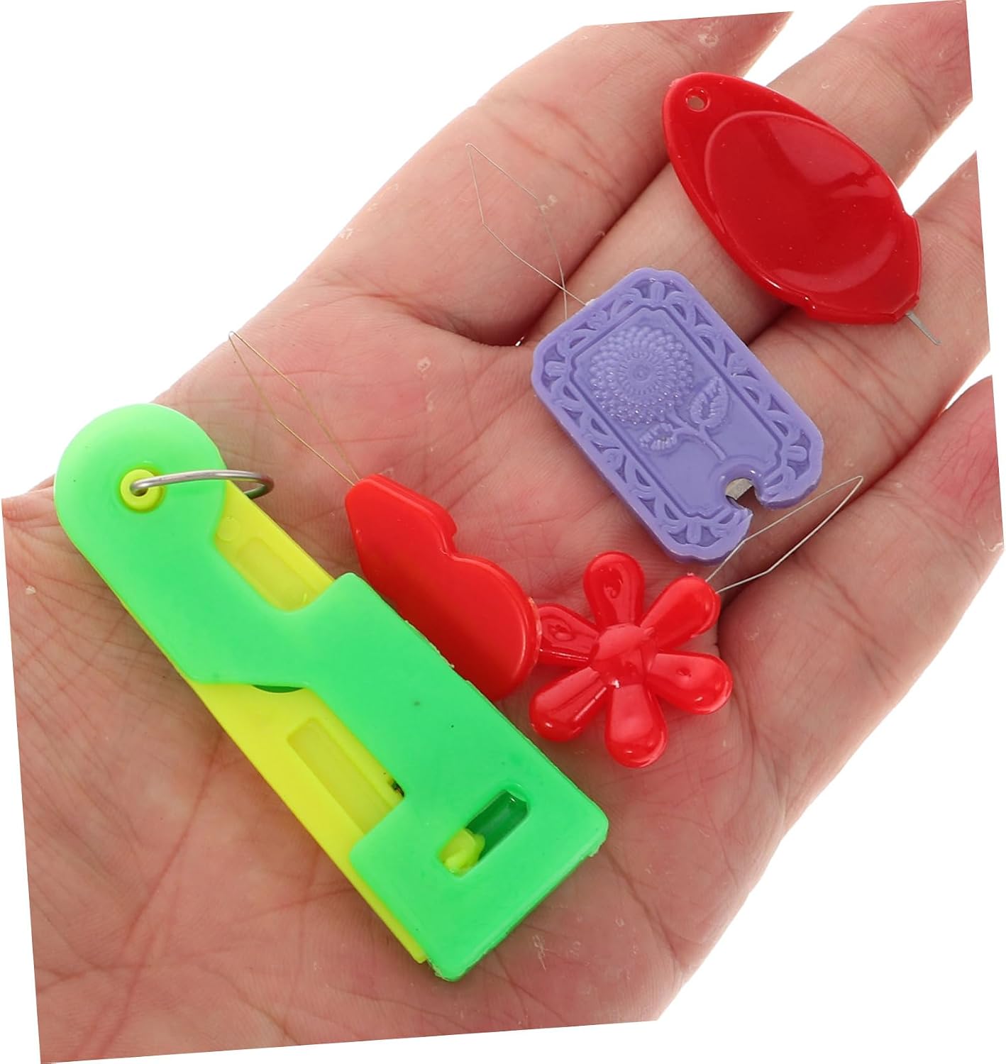 OHPHCALL 5pcs Needle Threading Tools Needle-threaders for Manual and Machine Sewing Design for Crafting and Projects