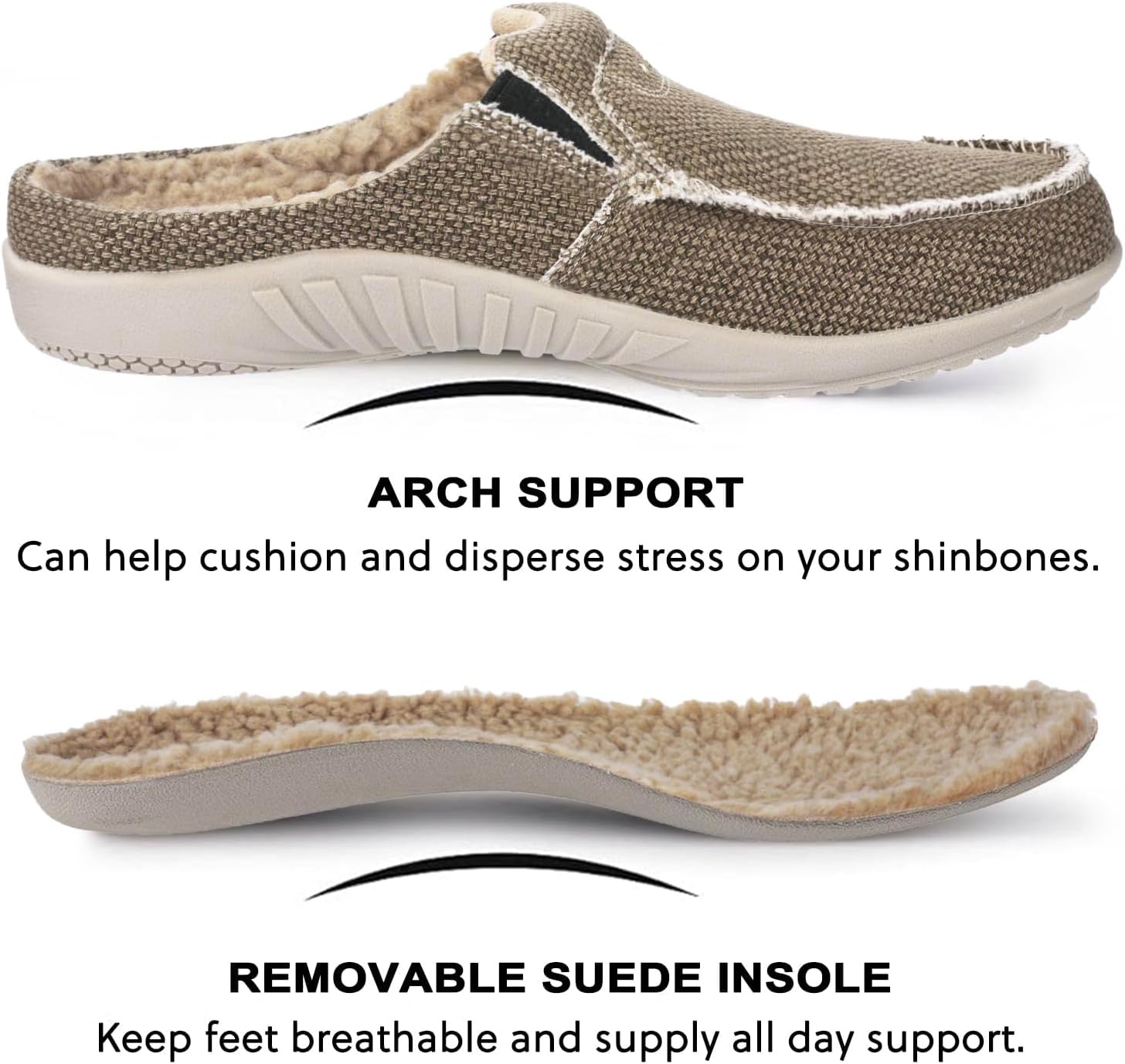 LazyStep Men's Slippers with Arch Support Trevor Orthopedic House Shoes - Image 3